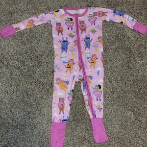 Little Sleepies Pink Superhero Animal Zippy